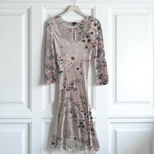 Komarov dress 3/4 sleeve keyhole cutout women’s size medium